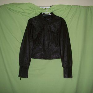 Bebe Brown Leather Jacket